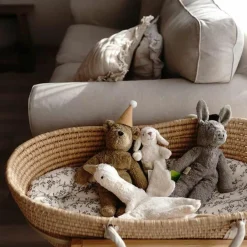 Kuscheltier mit Wärmekissen Gans Klein 47 cm - aus Bio-Baumwolle GOTS mit Traubenkern-Füllung - Weiß