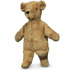 Kuscheltier mit Wärmekissen Bär Klein 30 cm - aus Bio-Baumwolle GOTS mit Traubenkern-Füllung - Beige