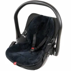 Lammfell-Einlage für Babyschalen und Kinderwagen 35 x 77 cm - Anthracite