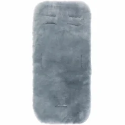 Lammfelleinlage für Babyschalen und Kinderwagen 33,5 x 73 cm - Grau