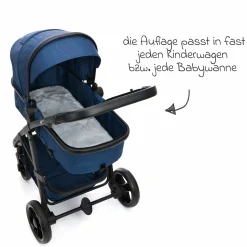Lammfelleinlage für Babyschalen und Kinderwagen 33,5 x 73 cm - Grau