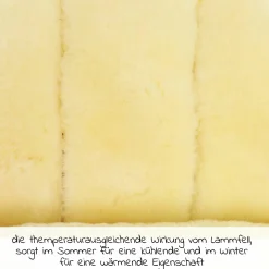 Lammfell-Fußsack Love the Nature für Kinderwagen, Buggy & Fahrradanhänger - Caribou