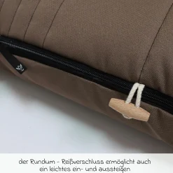 Lammfell-Fußsack Love the Nature für Kinderwagen, Buggy & Fahrradanhänger - Caribou