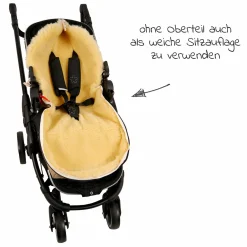 Lammfell-Fußsack Natura - Schwarz