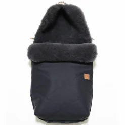 Lammfell-Fußsack Natura Graphit - Schwarz
