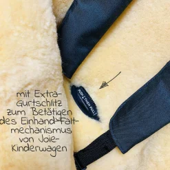 Lammfell-Fußsack Natura II für Joie-Kinderwagen - Schwarz
