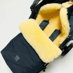Lammfell-Fußsack Natura II für Joie-Kinderwagen - Schwarz
