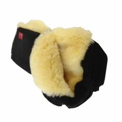 Lammfell-Handwärmer Big Double - Schwarz