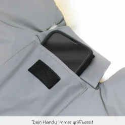 Lammfell-Handwärmer Nyby Reflect mit reflektierendem Außenmaterial - Silber