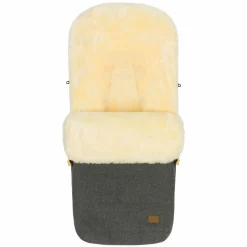 Lammwoll-Fußsack Bernina Wool für Buggy, Sport- und Kinderwagen - Grau