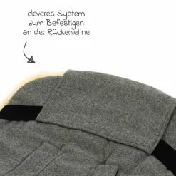Lammwoll-Fußsack Bernina Wool für Buggy, Sport- und Kinderwagen - Grau