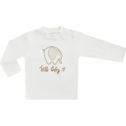 Langarmshirt Hello Baby - Elefant - Offwhite - Gr. 74