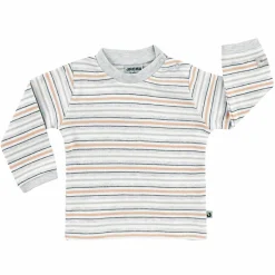 Langarmshirt Lama - Ringel Grau Offwhite - Gr. 56