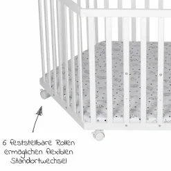 Laufgitter 6-eckig Weiß inkl. Einlage - Origami - Black