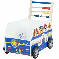 Lauflernwagen Schiebe- und Motorikbus mit Uhr & Rechenschieber - Paw Patrol - Weiß Blau