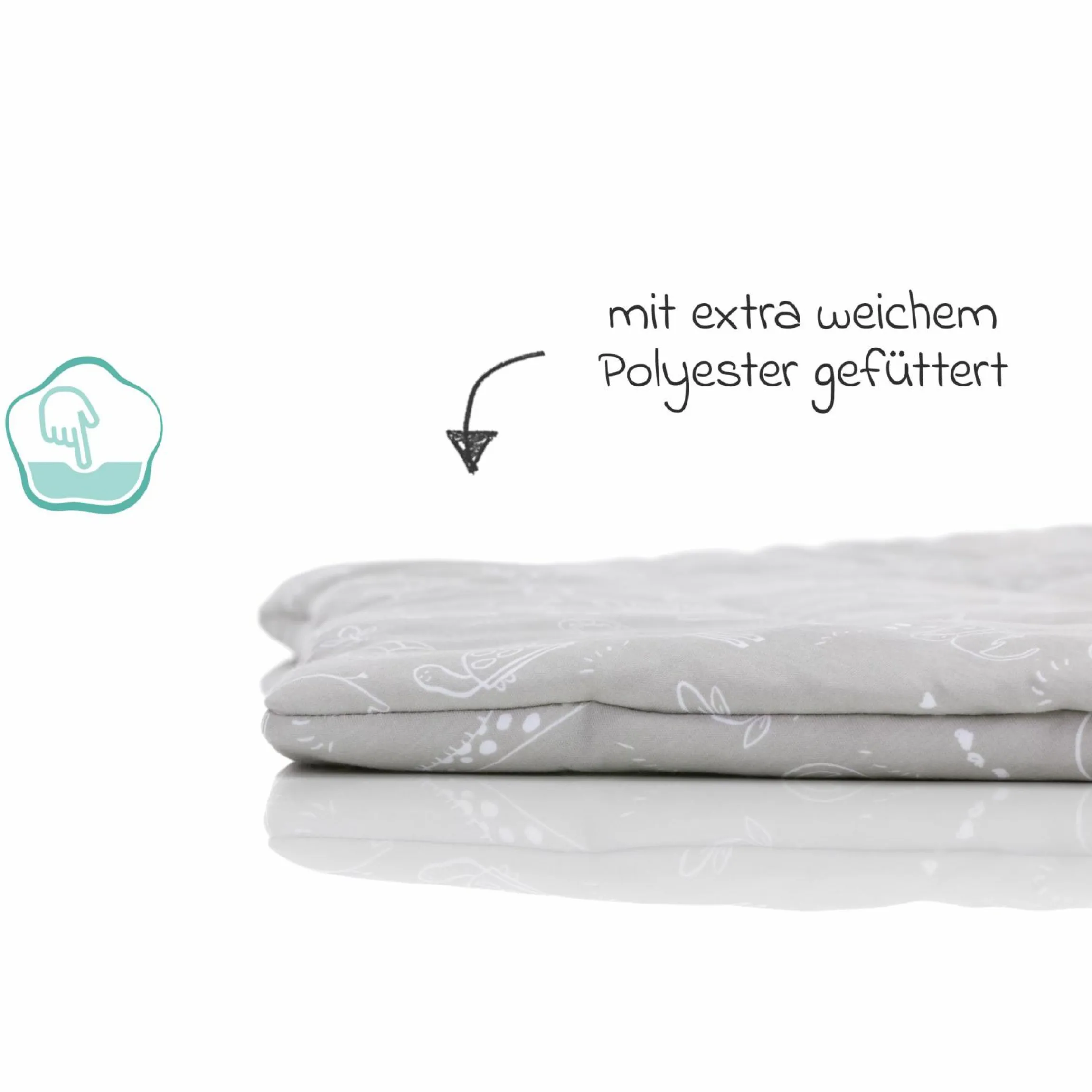 Laufstalleinlage für 6-eck Laufgitter Jersey Safari - Grau