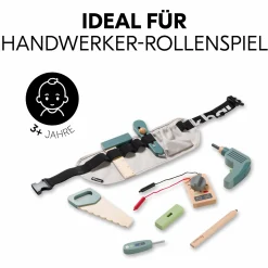 Learn to Work - 9-tlg. Werkzeug-Set inkl. Gürtel für kleine Handwerker