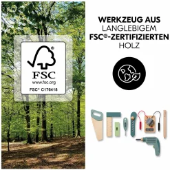 Learn to Work - 9-tlg. Werkzeug-Set inkl. Gürtel für kleine Handwerker