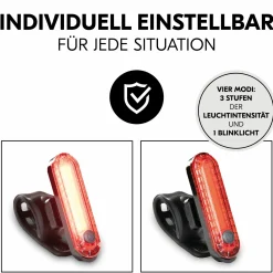 LED-Leuchte für Kinderwagen & Buggy - inkl. Halterung (aufladbar, 4 Leuchtmodi)