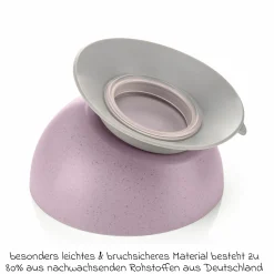 Lernschale mit Saugnapf Growing Bowl aus 80% nachwachsenden Rohstoffen wie Holz & Zucker aus Deutschland - Rosa