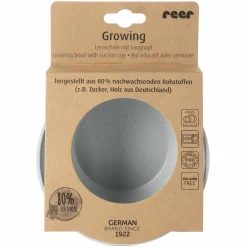 Lernschale mit Saugnapf Growing Bowl aus 80% nachwachsenden Rohstoffen wie Holz & Zucker aus Deutschland - Grau