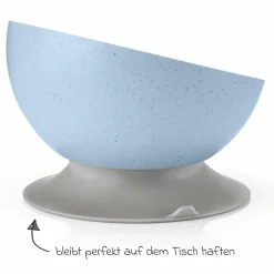 Lernschale mit Saugnapf Growing Bowl aus 80% nachwachsenden Rohstoffen wie Holz & Zucker aus Deutschland - Blau