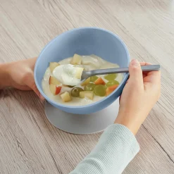Lernschale mit Saugnapf Growing Bowl aus 80% nachwachsenden Rohstoffen wie Holz & Zucker aus Deutschland - Blau