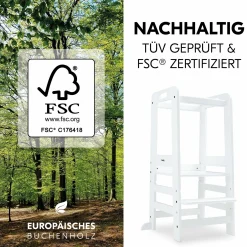 Lernturm / Kinderstuhl für Küche - Learn N Explore - White