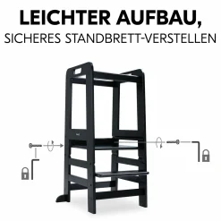 Lernturm / Kinderstuhl für Küche - Learn N Explore - Black
