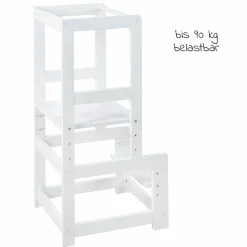 Lernturm 3-fach höhenverstellbar bis 90 kg belastbar - Weiß