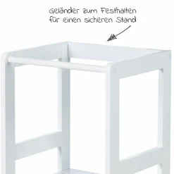 Lernturm 3-fach höhenverstellbar bis 90 kg belastbar - Weiß