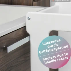 Lernturm Littlefoot 3-fach höhenverstelbar aus Buchenholz - Schiefergrau lackiert