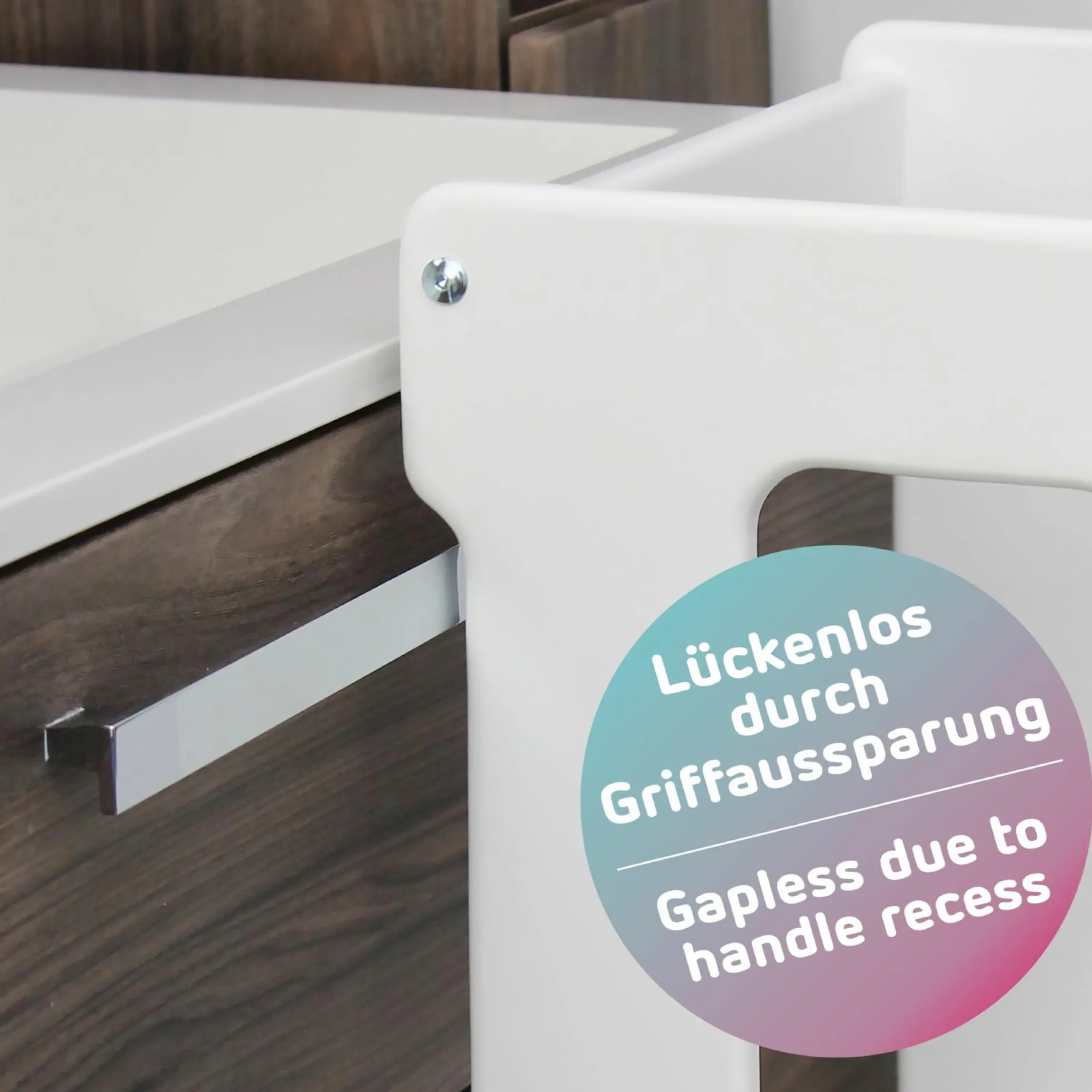 Lernturm Littlefoot 3-fach höhenverstelbar aus Buchenholz - Weiß lackiert