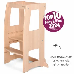 Lernturm Littlefoot 3-fach höhenverstelbar aus Buchenholz - Natur lackiert