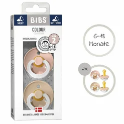 Leucht-Schnuller - Colour 2er Pack - Night - Blush / Vanilla - Gr. 6-18 M