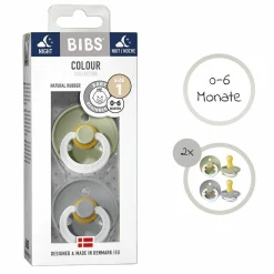Leucht-Schnuller - Colour 2er Pack - Night - Sage / Cloud - Gr. 0-6 M