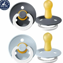 Leucht-Schnuller - Colour 2er Pack - Night - Iron / Baby Blue - Gr. 6-18 M