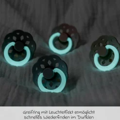 Leucht-Schnuller 2er Pack Boheme Night Glow - Naturkautschuk - Blush / Vanilla - Gr. 0-6 M