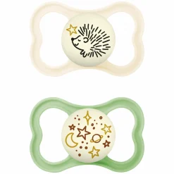 Leucht-Schnuller 2er Pack Supreme Night - Silikon 6-16 M - Beige