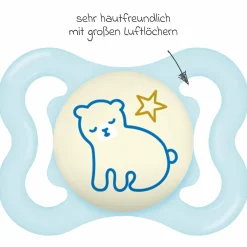 Leucht-Schnuller 2er Pack Supreme Night - Silikon 0-6 M - Blau