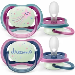 Leucht-Schnuller 2er Pack Ultra Air Nighttime 6-18 M - Sternschnuppe / Dreams