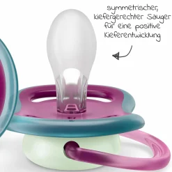 Leucht-Schnuller 2er Pack Ultra Air Nighttime 6-18 M - Sternschnuppe / Dreams