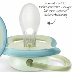 Leucht-Schnuller 2er Pack Ultra Air Nighttime 0-6 M - Sternschnuppe / Eule