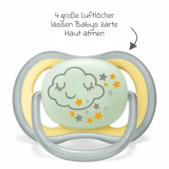 Leucht-Schnuller 2er Pack Ultra Air Nighttime ab 18 M - Wolke / Tiger