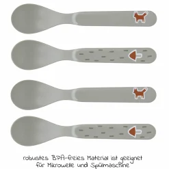 Löffel 4er Pack Spoon - Little Forest Fox - Olive