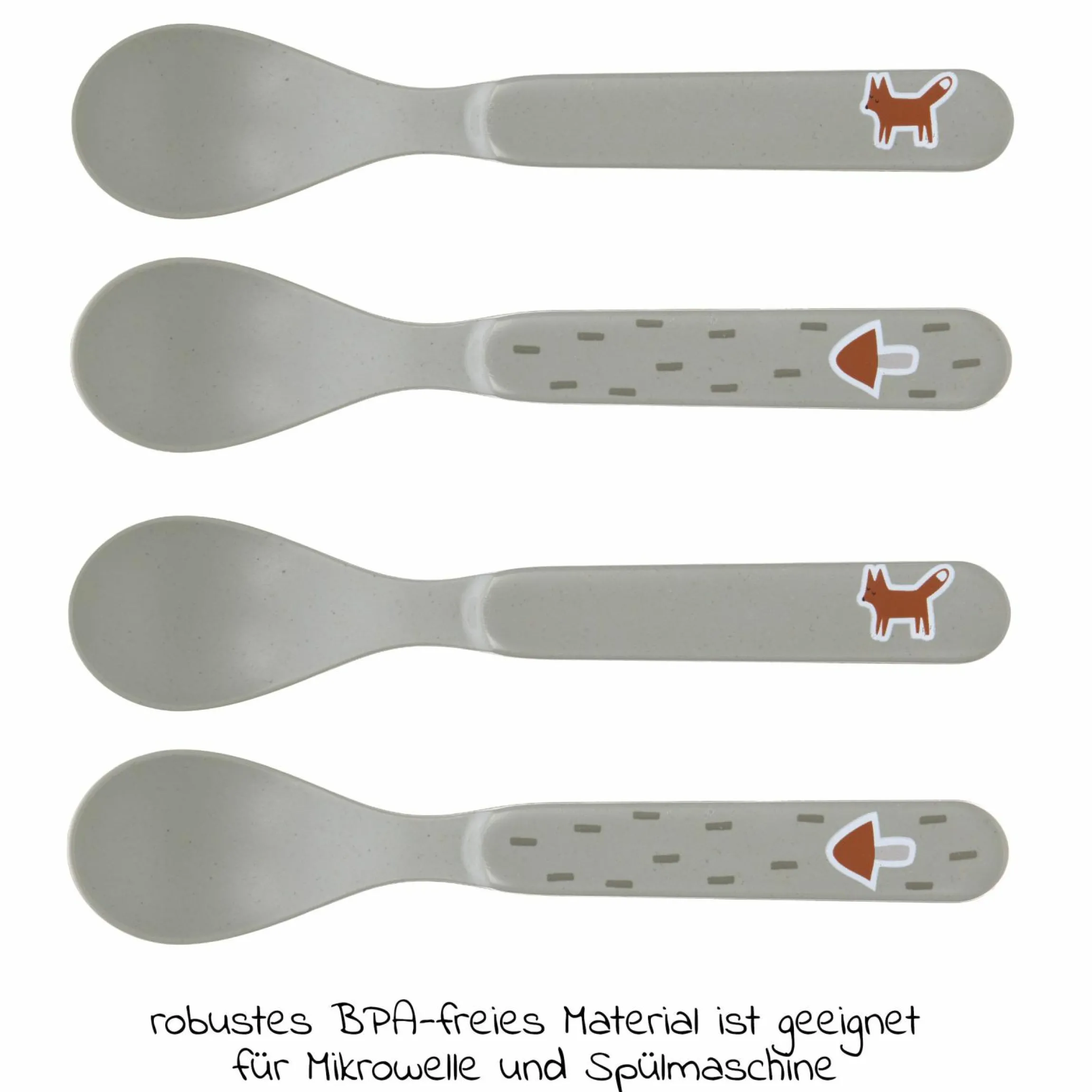 Löffel 4er Pack Spoon - Little Forest Fox - Olive