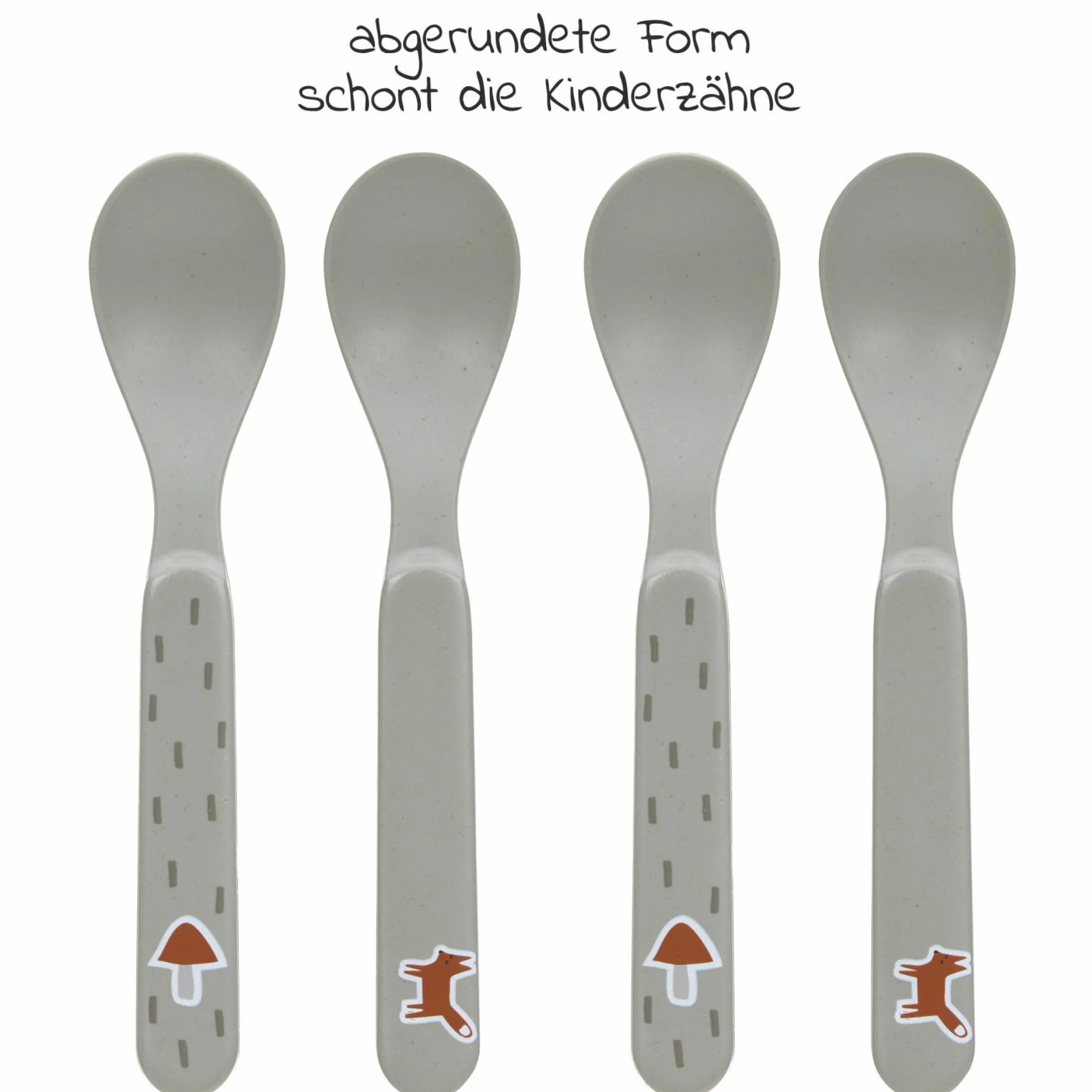 Löffel 4er Pack Spoon - Little Forest Fox - Olive