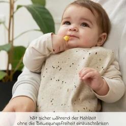 Lätzchen 2er Pack mit Druckknöpfen 25 x 34 cm - Rib Mini Spot - Sand Melange