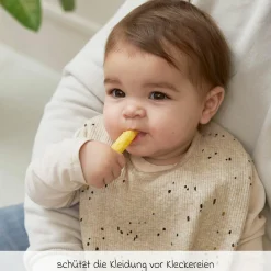 Lätzchen 2er Pack mit Druckknöpfen 25 x 34 cm - Rib Mini Spot - Sand Melange