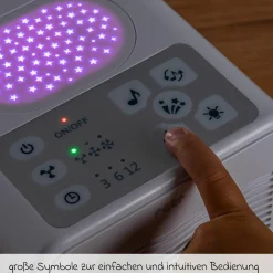 Luftreiniger 4in1 Air Purifer - mit Nachtlicht, Sternenprojektor & Musikfunktion - Weiß
